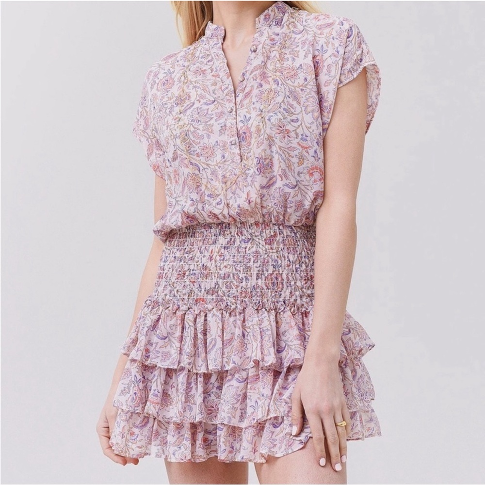 Misa Los Angeles Floral Pink Dress